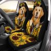 Sunflower Golden Retriever Car Seat Covers Custom Gift Idea For Golden Retriever Owners