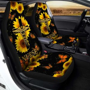 Sunflower Nurse Car Seat Covers Custom Car Interior Accessories