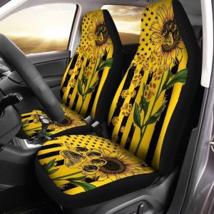 Sunflower Paws Car Seat Covers Custom Car Accessories For Dog Lovers