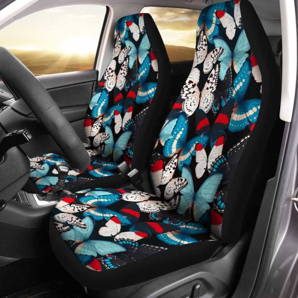 Swallowtail Butterfly Car Seat Covers Custom Insect Car Accessories