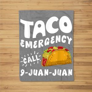 Taco Emergency Call 9 Juan Juan Cinco De Mayo Men Fleece Blanket