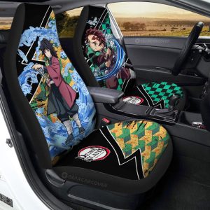 Tanjiro And Giyuu Car Seat Covers Custom Anime Demon Slayer Car Accessories