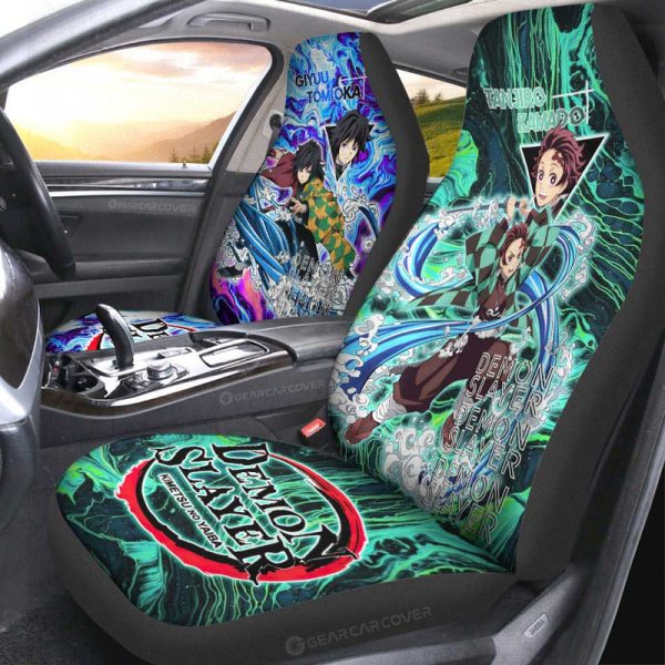 Tanjiro And Giyuu Car Seat Covers Custom Car Accessories