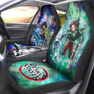 Tanjiro And Giyuu Car Seat Covers Custom Characters Car Accessories