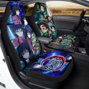 Tanjiro And Giyuu Car Seat Covers Custom Demon Slayer Anime