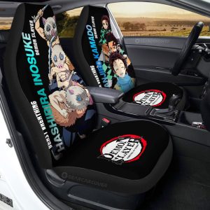 Tanjiro And Inosuke Car Seat Covers Custom Demon Slayer Anime