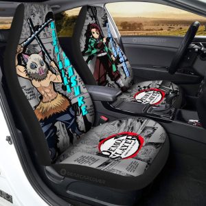 Tanjiro And Inosuke Car Seat Covers Custom Demon Slayer Anime Mix Mangas