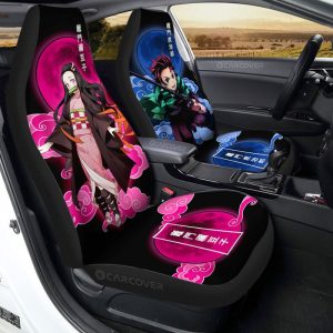 Tanjiro And Nezuko Car Seat Covers Custom Anime Demon Slayer Car Accessories