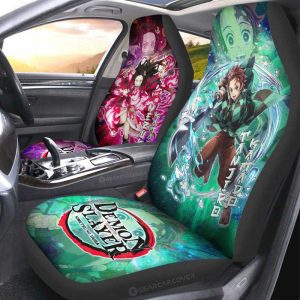 Tanjiro And Nezuko Car Seat Covers Custom Characters Car Accessories