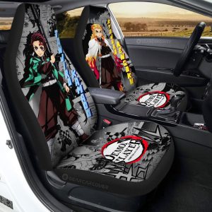 Tanjiro And Rengoku Car Seat Covers Custom Demon Slayer Anime Mix Mangas