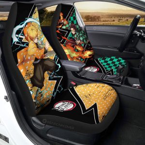 Tanjiro And Zenitsu Car Seat Covers Custom Car Accessories