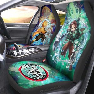 Tanjiro And Zenitsu Car Seat Covers Custom Characters Car Accessories