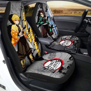 Tanjiro And Zenitsu Car Seat Covers Custom Demon Slayer Anime Mix Mangas