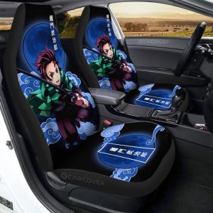 Tanjiro Car Seat Covers Custom Demon Slayer Anime Car Accessories