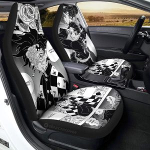 Tanjiro Car Seat Covers Custom Kimetsu No Yaiba Manga Car Accessories