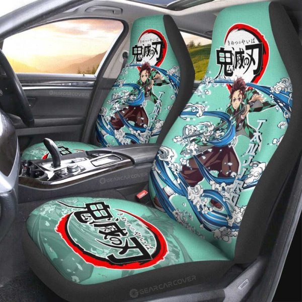 Tanjiro Kamado Car Seat Covers Custom Demon Slayer Anime Car Accessories