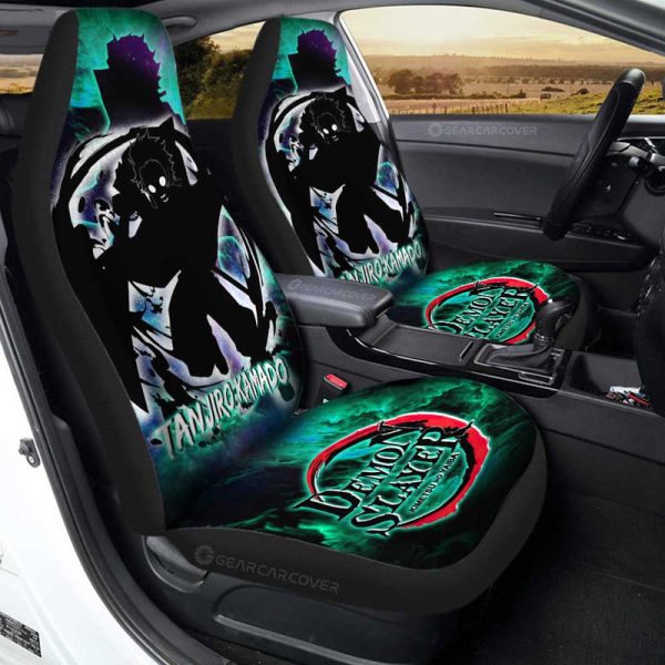 Tanjiro Kamado Car Seat Covers Custom Demon Slayer Anime Silhouette Style