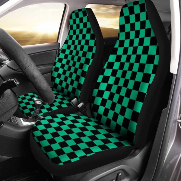 Tanjiro Uniform Car Seat Covers Custom Demon Slayer Anime Car Accessories