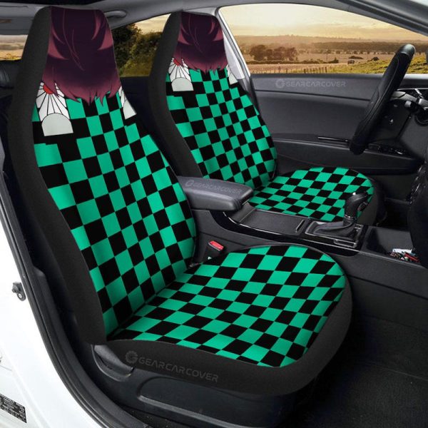 Tanjiro Uniform Car Seat Covers Custom Hairstyle Car Interior Accessories