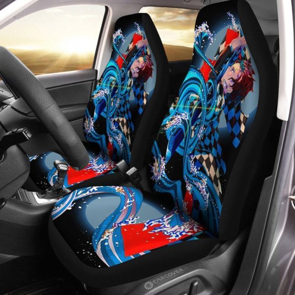 Tanjiro Water Breathing Car Seat Covers Demon Slayer Car Accessories