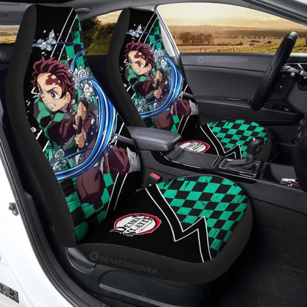 Tanjiro Water Car Seat Covers Custom Breathing Skill Car Accessories