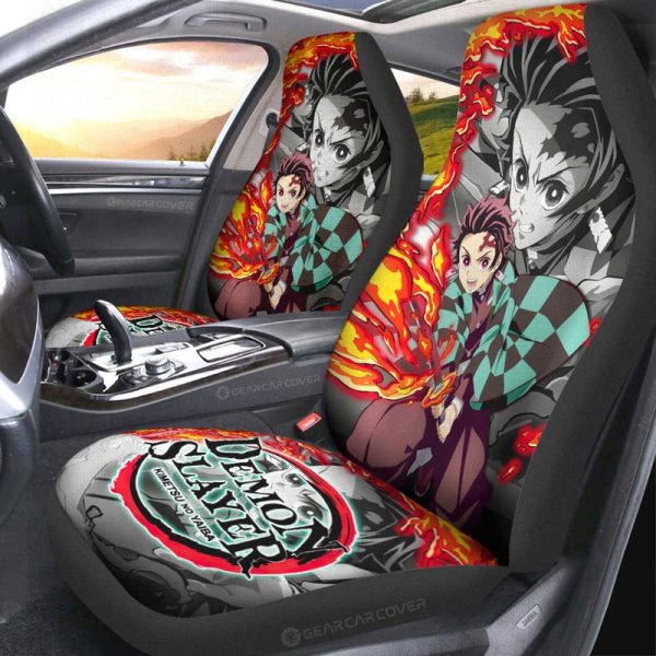 Tanjirou Kamado Car Seat Covers Custom Demon Slayer Anime Car Accessories