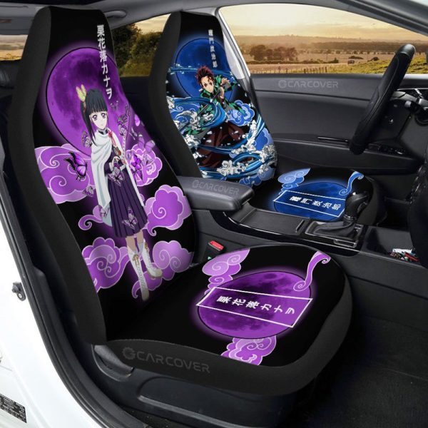 Tanjirou Kamado & Kanao Tsuyuri Car Seat Covers Custom Demon Slayer Anime Car Interior Accessories