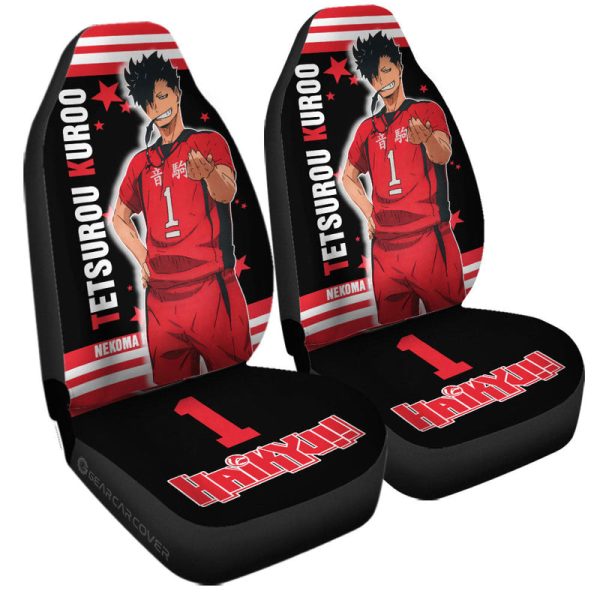 Tetsurou Kuroo Car Seat Covers Custom Haikyuu Anime Car Accessories