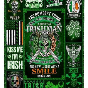 The Dumbest Thing Irishman Skull Blanket