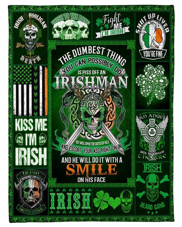 The Dumbest Thing Irishman Skull Blanket