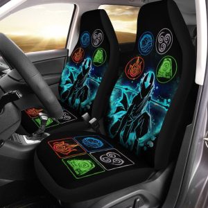 The Last Airbender Aang Car Seat Covers Custom Avatar Anime Car Interior Accessories