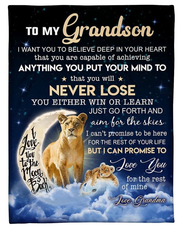 The Meaningful Message Gift For Grandson From Grandma Blanket