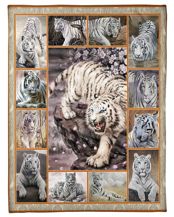 Tiger White Blanket