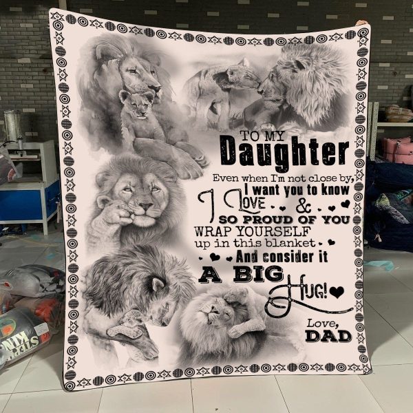 To Daughter – Lion – A Big Hug – Blanket