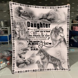 To Daughter – Wolf – A Big Hug – Blanket