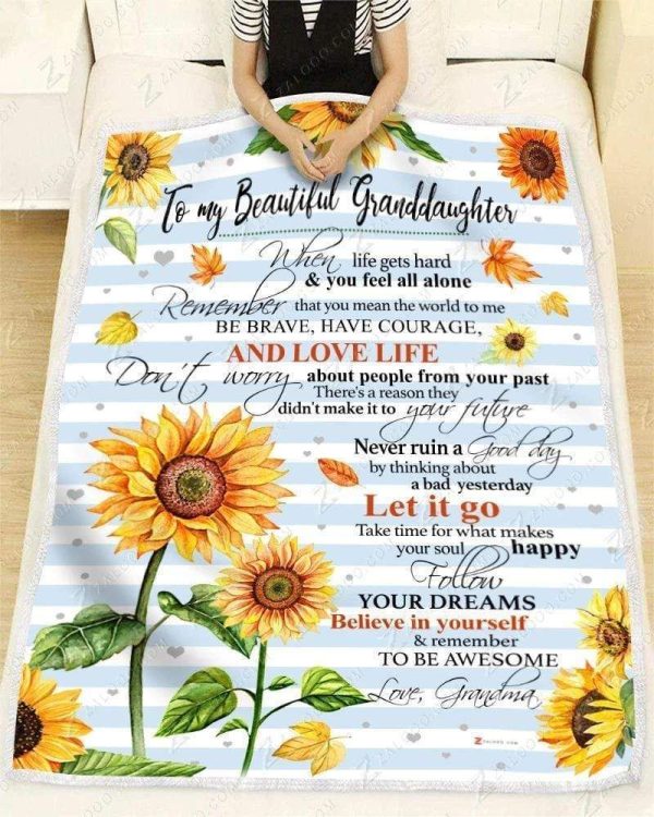 To My Beautiful Granddaughter Follow Your Dreams Blanket