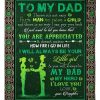 To My Dad I Know It’s Not Easy I Love You Gifts Blanket