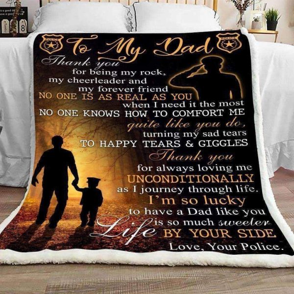 To My Dad I’m So Lucky To Have Dad Like You Blanket