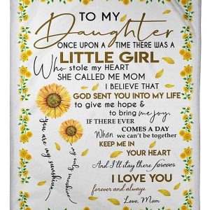 To My Daughter A Little Girl Who Stole My Heart Gifts From Mom Blanket