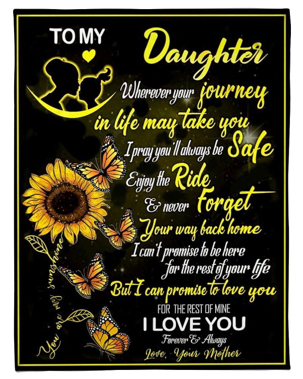 To My Daughter Butterfly Blanket