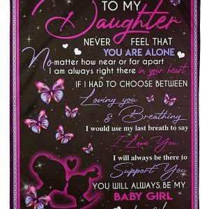 To My Daughter From Mom Gift Blanket