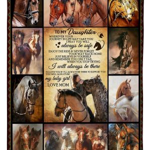 To My Daughter Horse Blanket