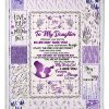 To My Daughter- I Love You Forever And Always Custom Design Blanket