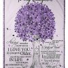 To My Daughter Love You Mom Purple Color Blanket