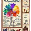 To My Daughter Tree Blanket