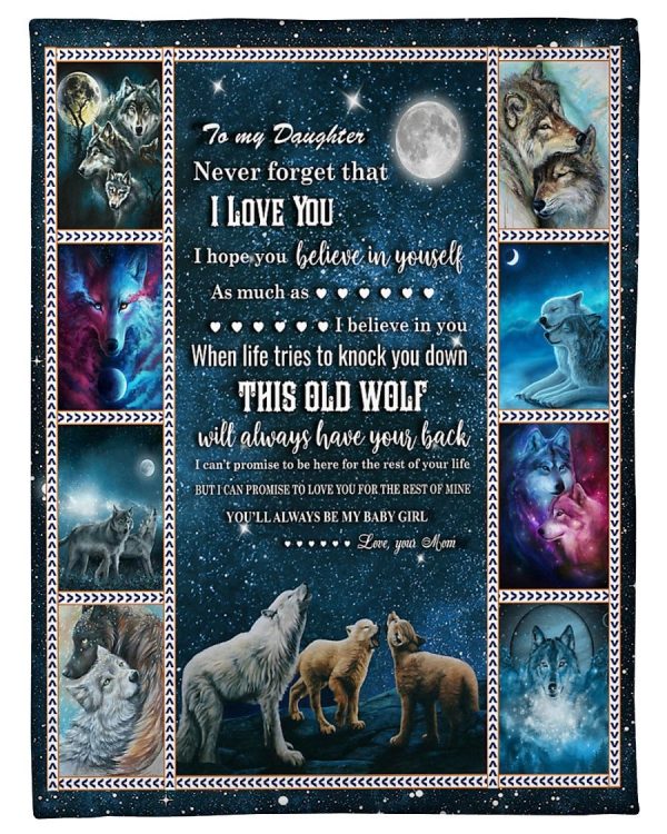 To My Daughter Wolf Blanket