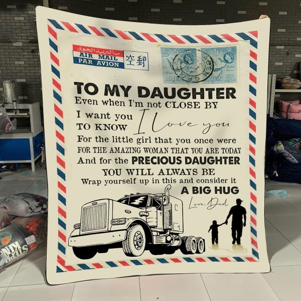 To My Daughter – Trucker – I Love You – Blanket