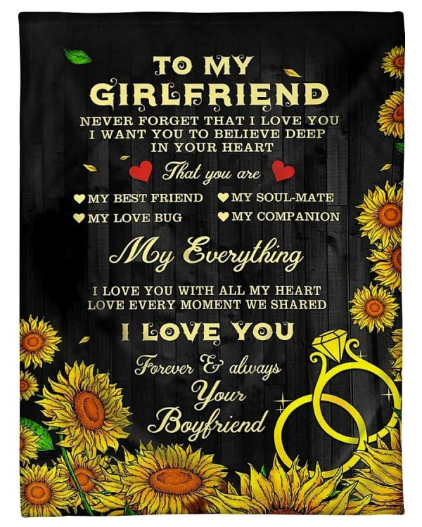 To My Girlfriend My Everything Blanket