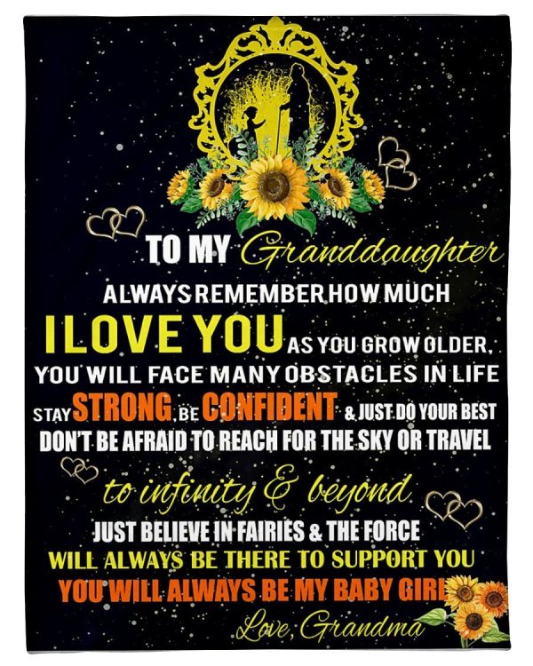 To My Granddaughter Blanket