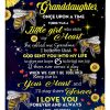 To My Granddaughter God Sent You Into My Life Flower And Bee  From Grandma Blanket